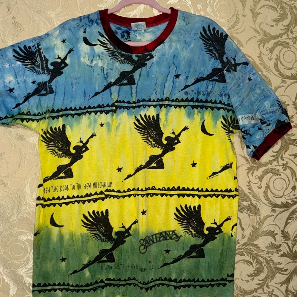 Carlos Santana Blue and Yellow Angel Tee